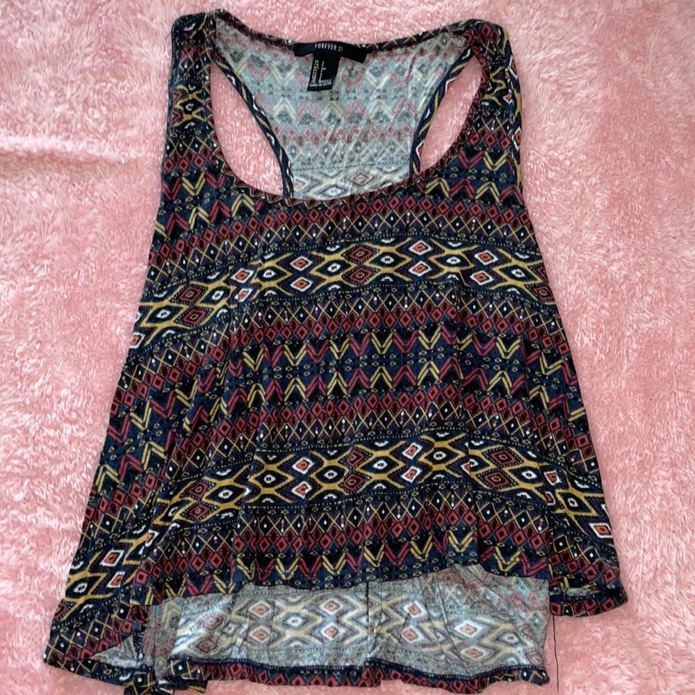 Aztec print tank top